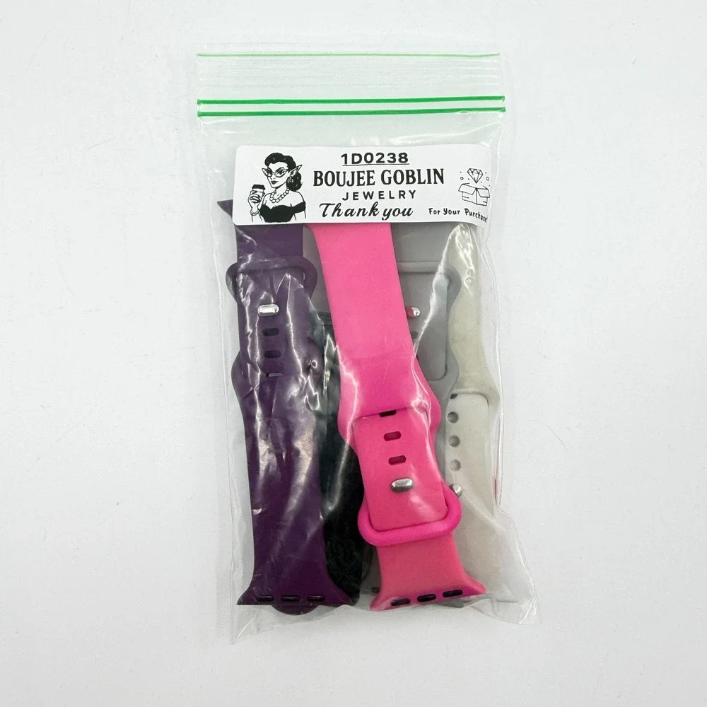 Lot of 6 Colorful Silicone Sport Watch Bands - Mixed Bundle